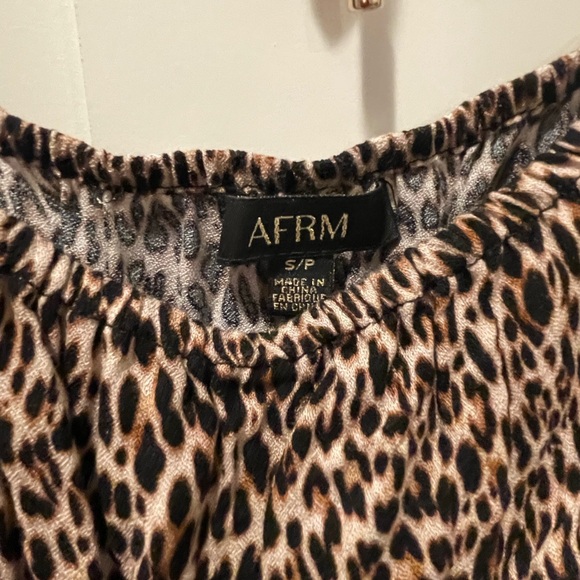 AFRM Leopard Print Long Sleeve Maxi Dress- Size Small - Picture 4 of 4